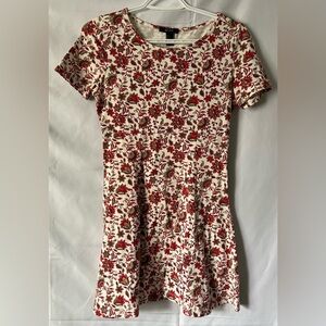 Forever‎ 21 Floral Red and White Dress